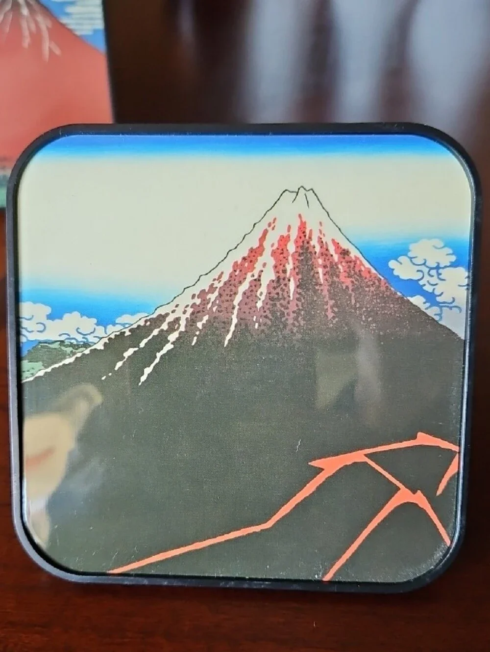 Vintage Japanese Ukiyo-e Art Coasters Set with Holder - Famous Woodblock Prints